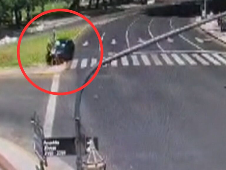 Se conoció el video del momento en que la actriz Scheuer atropelló y mató al turista brasileño