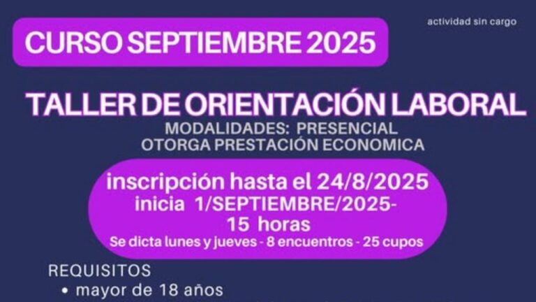 Preinscriben para un Taller de Orientación Laboral en La Falda
