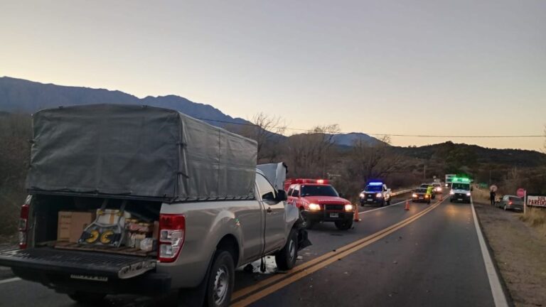 Accidente en la Ruta 38: un auto chocó contra una vaca