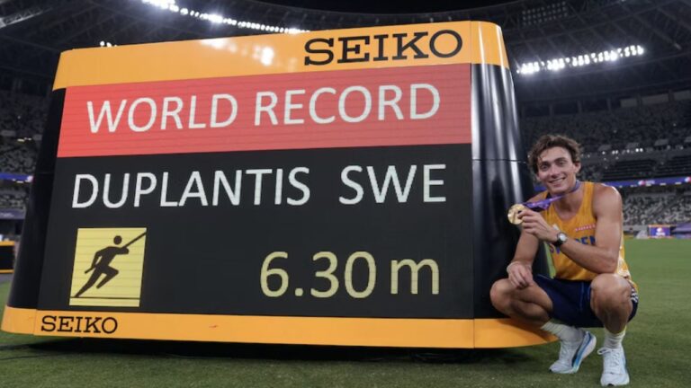 Salto con garrocha: Duplantis rompió su propio récord mundial por 14 vez
