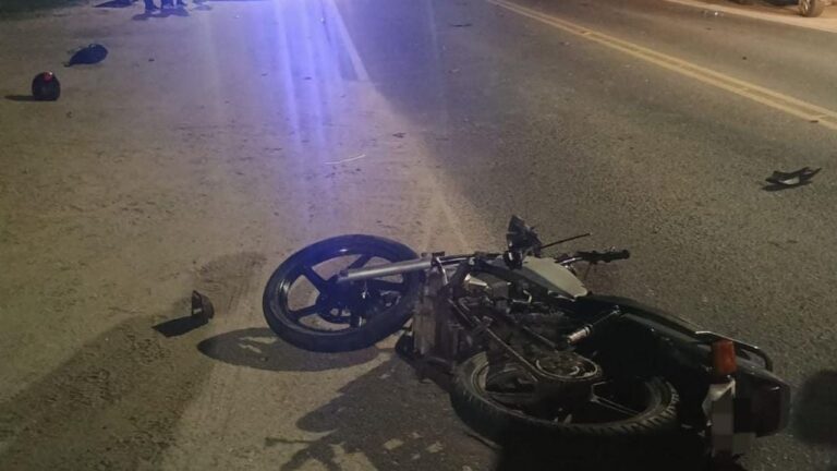 Un choque de motos dejó dos heridos en la Ruta 28 de Tanti