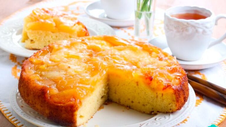 Torta invertida de manzana: clásica, húmeda y deliciosa