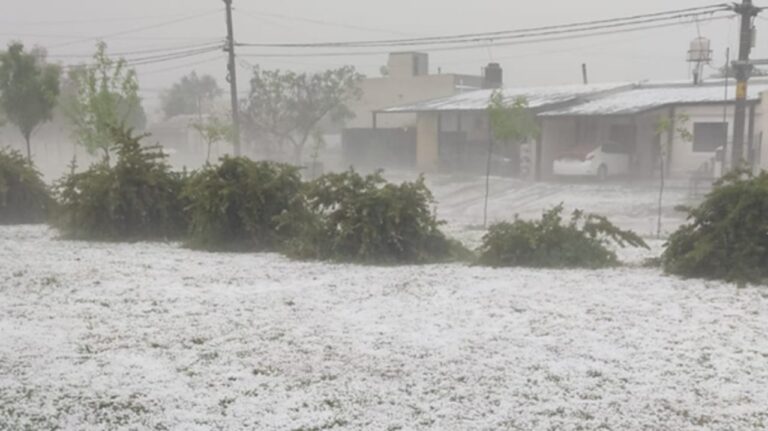 Tiempo en Córdoba: cayó granizo en el sur y hay alerta por tormentas