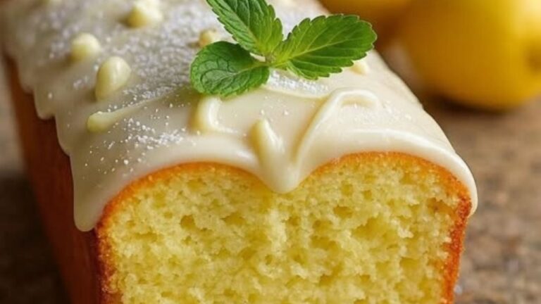 Budín de limón con glaseado suave
