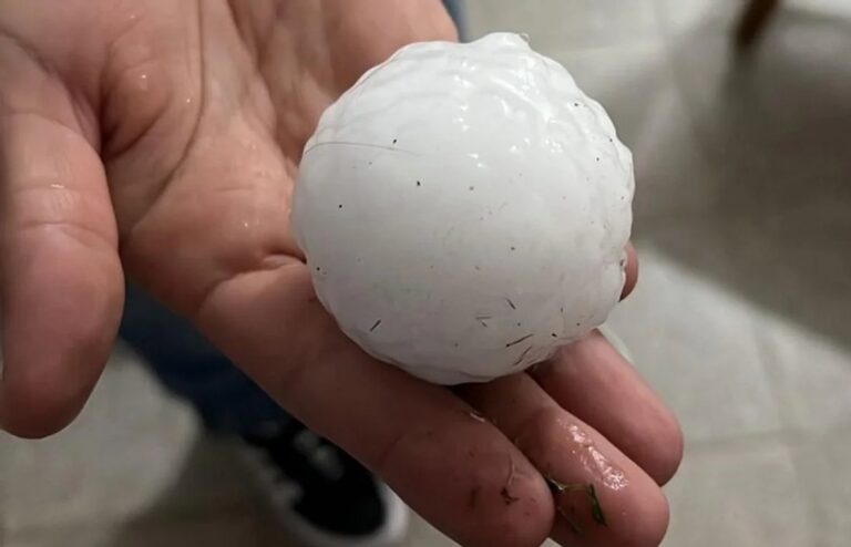 Granizo en Córdoba: cayó piedra de gran tamaño en el sur provincial