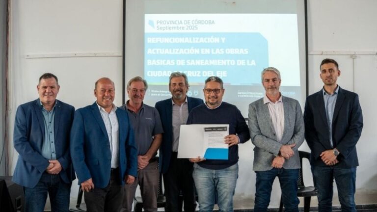 Gobierno de Córdoba licitó la ampliación del sistema de saneamiento de Cruz del Eje