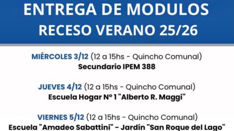 San Roque: PAICOR anunció el cronograma de entrega de verano