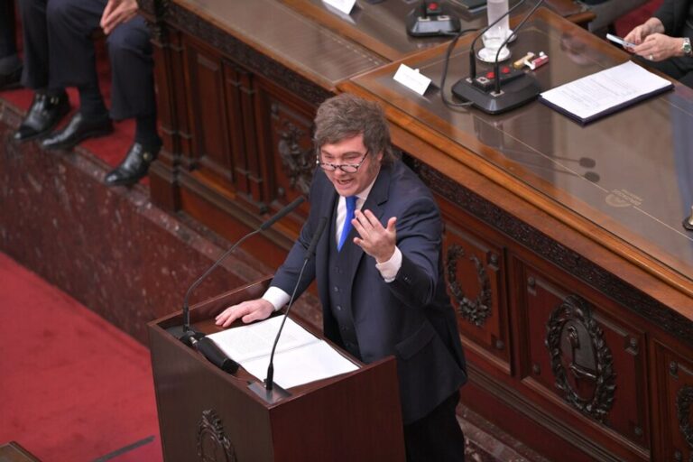 Javier Milei apuntó contra Cristina en el Congreso: Manga de ladrones, por eso tienen a su líder presa»