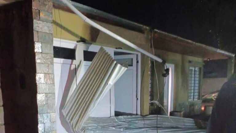 El temporal provocó destrozos en Coronel Moldes