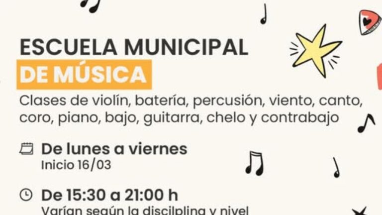 Huerta Grande: la Escuela Municipal de Música abre sus inscripciones