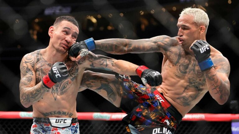 Charles Oliveira venció a Max Holloway y conquistó el cinturón BMF en la UFC 326