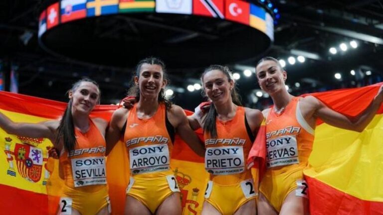 España conquista la medalla de bronce en la final del relevo femenino de 4×400
