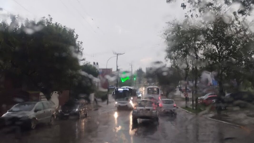 Mapa del pronóstico del tiempo mostrando la zona de alerta naranja en la provincia de Córdoba