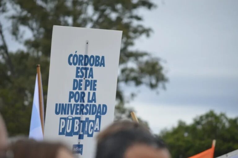 Concentración de manifestantes en una marcha universitaria anterior.