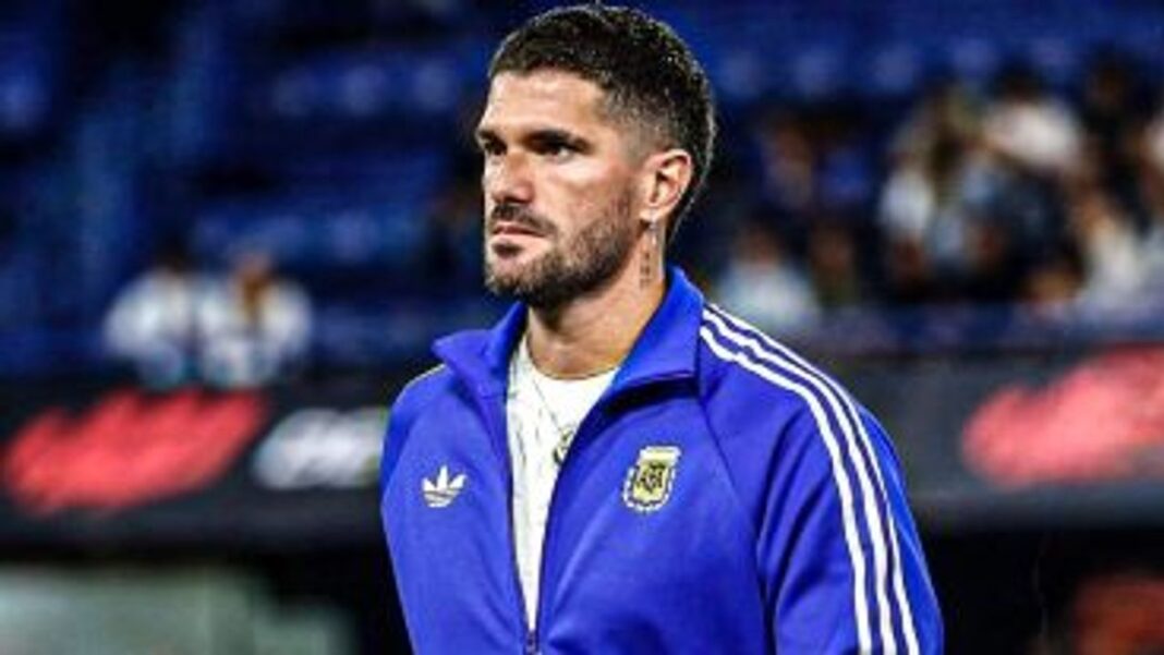 Rodrigo De Paul hablando en conferencia de prensa tras el partido Argentina vs Zambia.