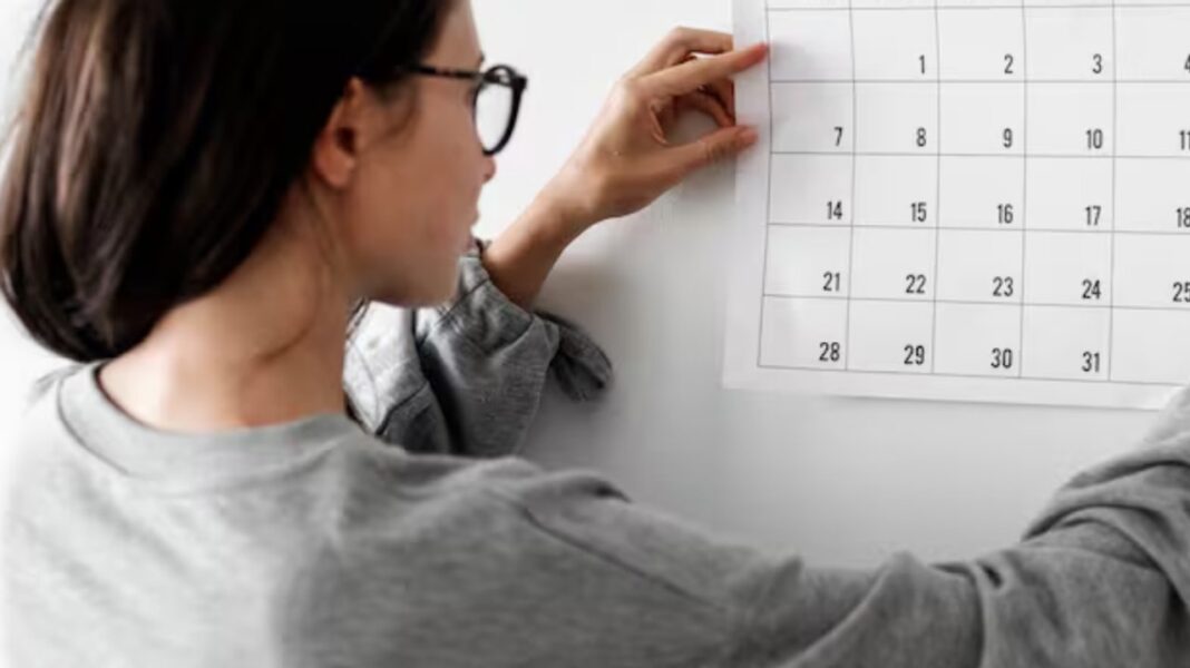 Calendario marcando los meses del año 2026, con destaque en los feriados de mayo.