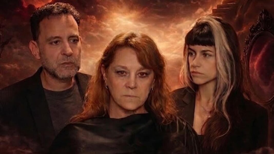 Cartel de la obra Dos reinas y una corona con Juan Abraham y el elenco