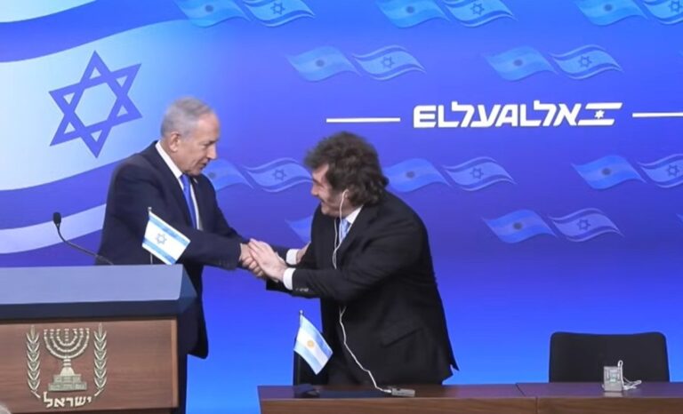 El presidente Javier Milei durante su visita oficial a Israel.