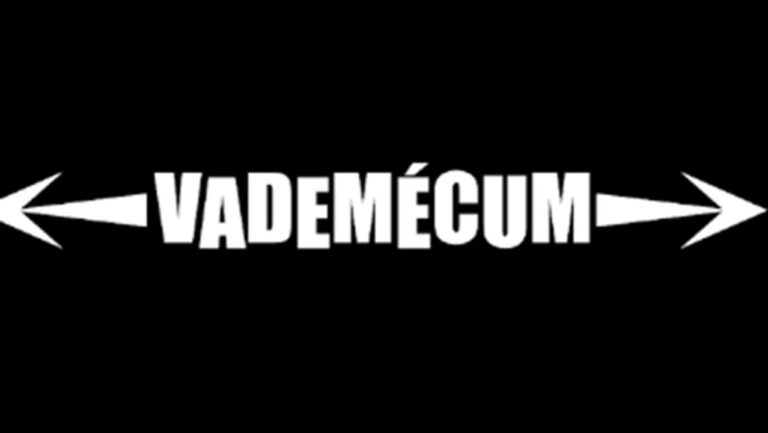 Portada de libro de la editorial Vademécum con diseño minimalista