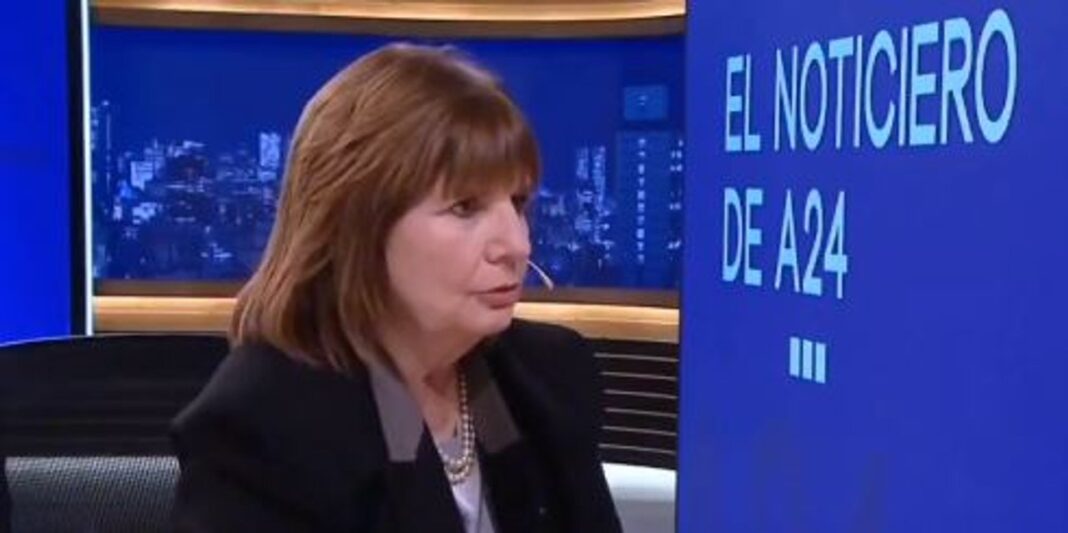 Patricia Bullrich en entrevista con A24